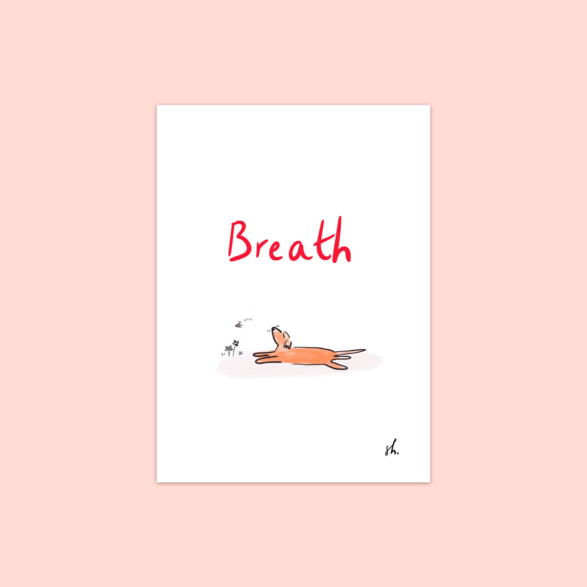 Carte postale, chien "Breath"